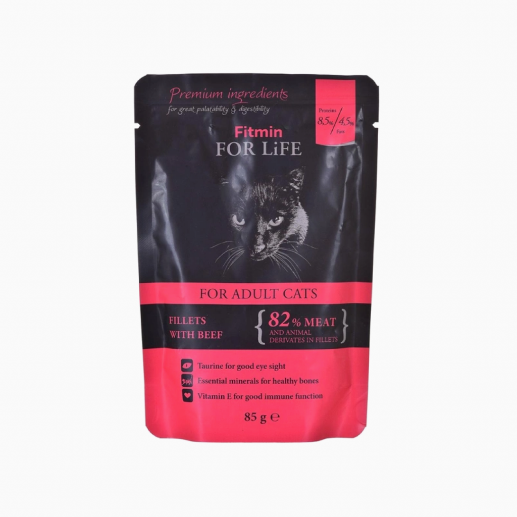 Fitmin For Life Cat Pouch Adult Beef 85 gr