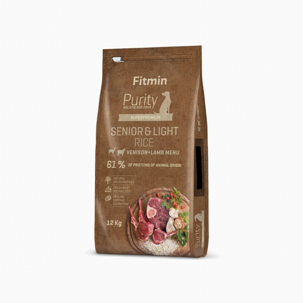 Fitmin Dog Purity Rice Senior & Light Venison & Lamb 12 kg 