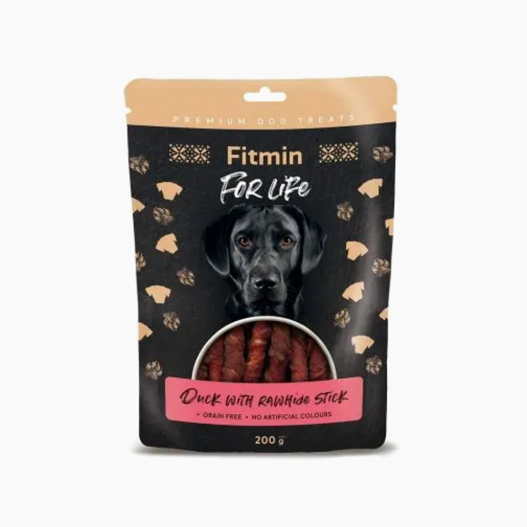 Fitmin For Life Treat For Dogs Duck With Rawhide Stick 200 gr