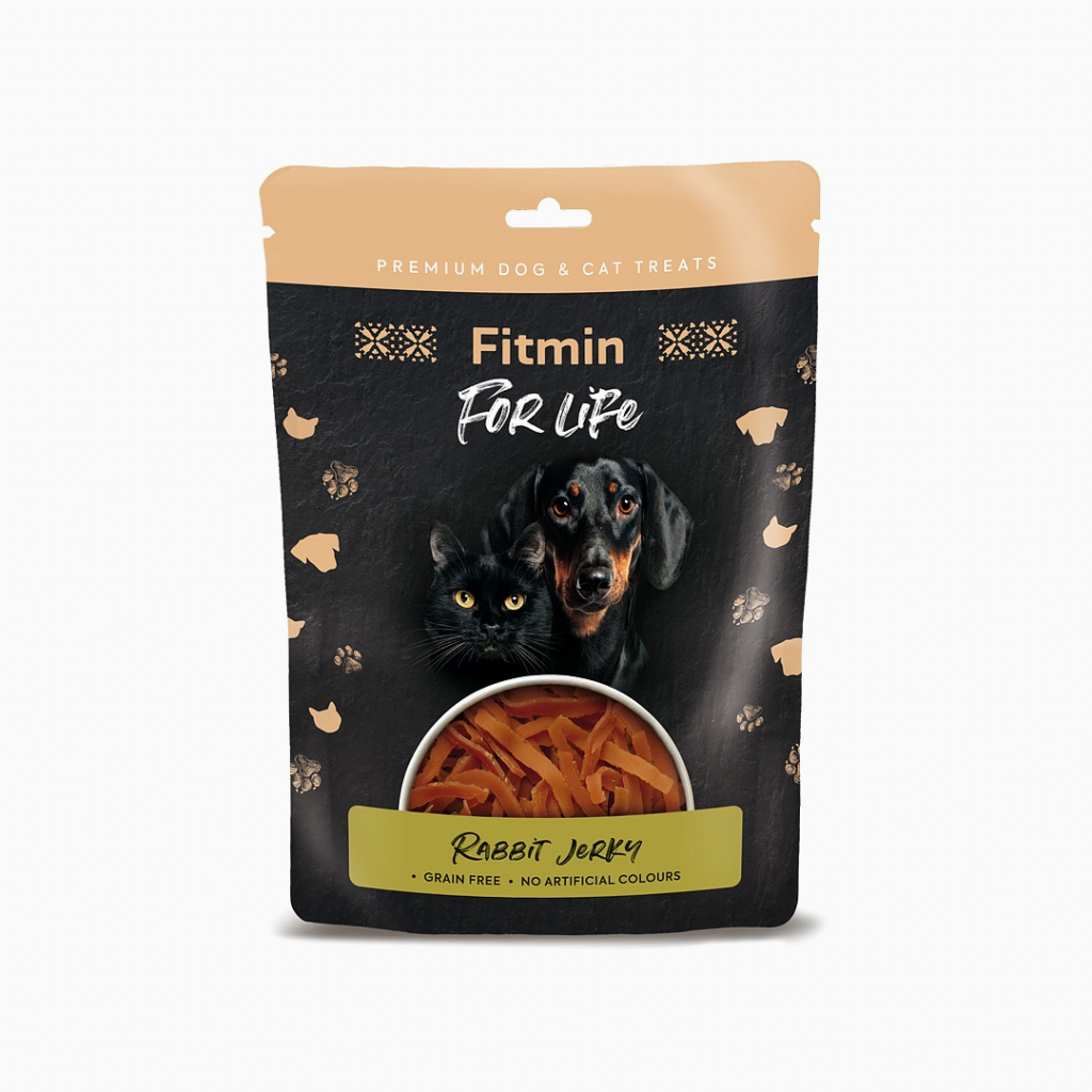 Fitmin For Life Treat For Dogs & Cats Rabbit Jerky 70 gr