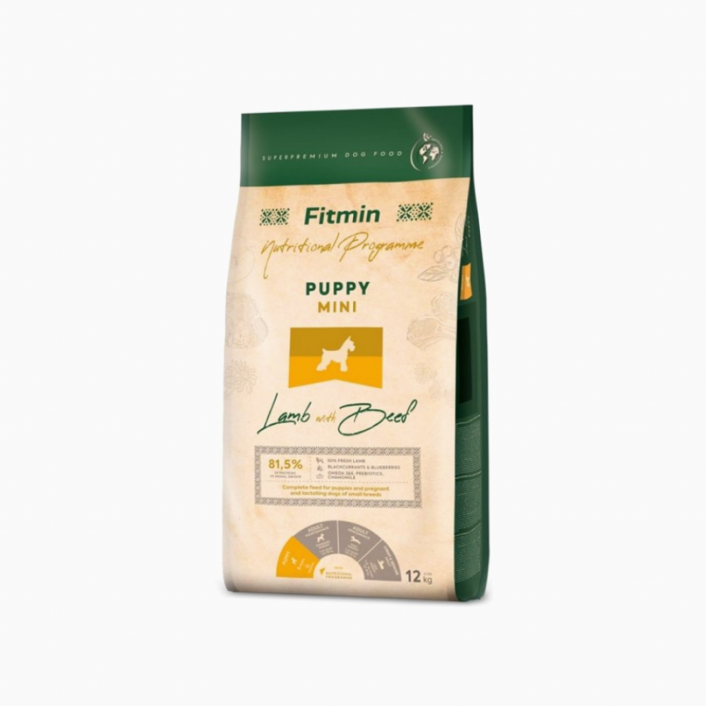 Fitmin Dog Mini Puppy Lamb Beef 12 kg