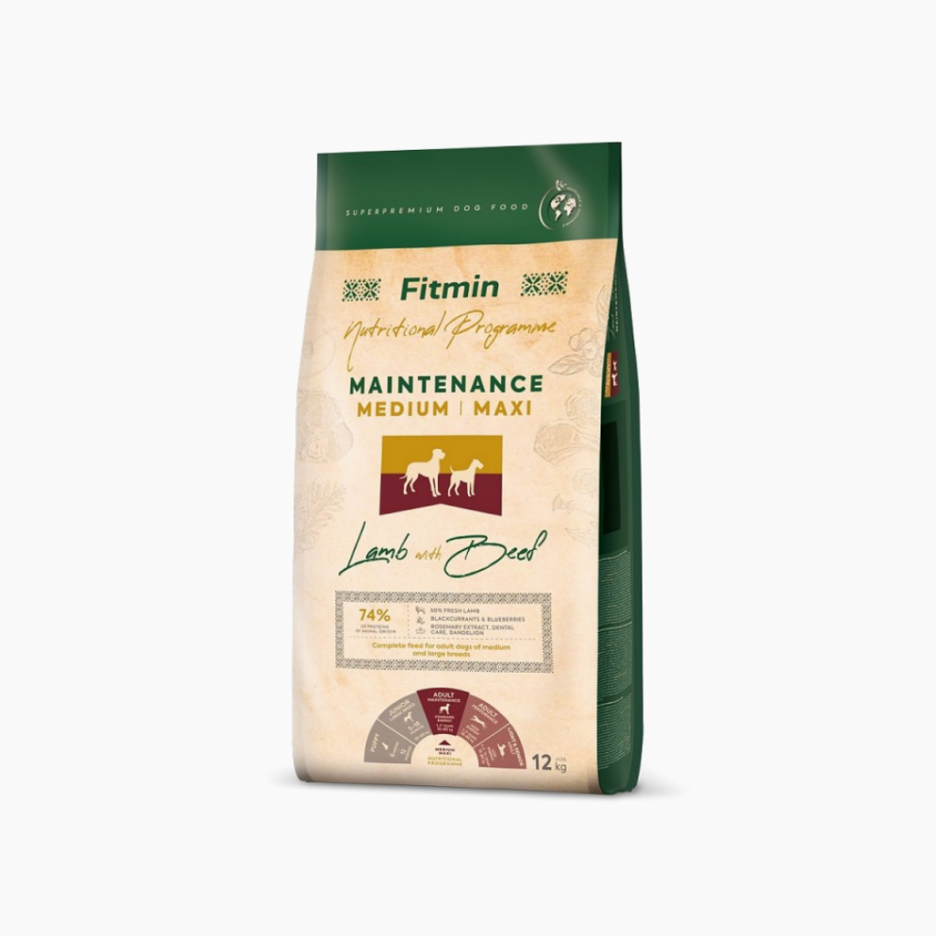 Fitmin Dog Medium Maxi Maintenance Lamb & Beef 12 kg