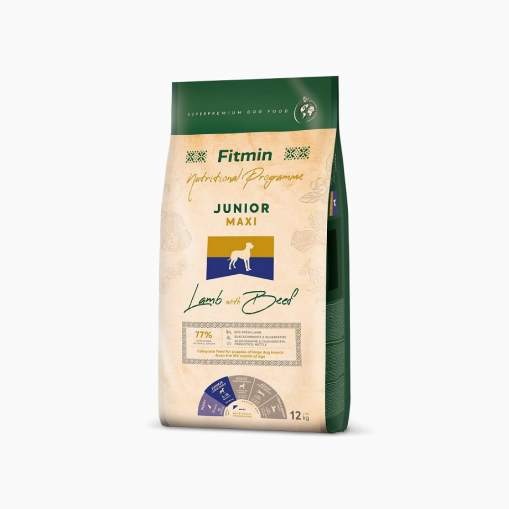 Fitmin Dog Maxi Junior Lamb & Beef 12 kg