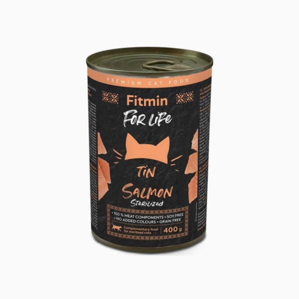 Fitmin For Life Cat Tin Sterilized Salmon 400 gr